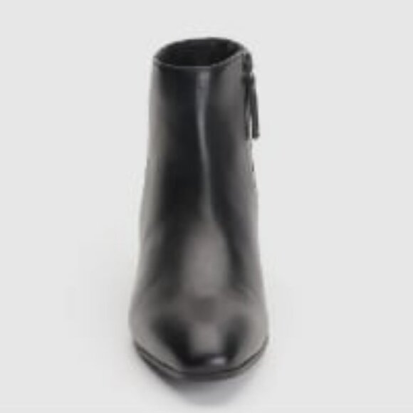 AQUATALIA Italy Fuoco Black Leather Ankle Boot 7.5 MSRP $495 - Picture 2 of 10